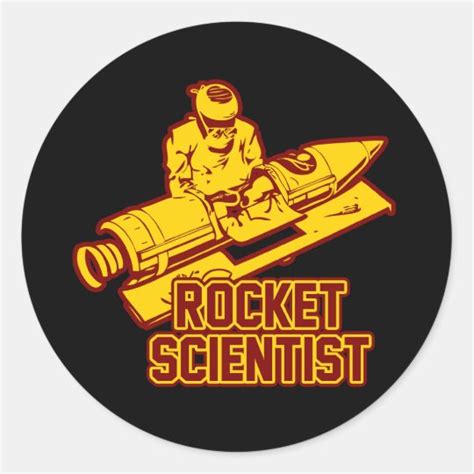 Rocket Scientist Classic Round Sticker