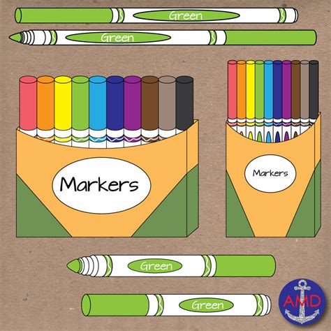 Box Of Markers Clipart Clip Art Library