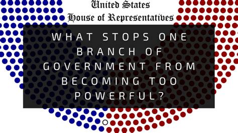 What Stops One Branch Of Government From Becoming Too Powerful Constitution Of The United States