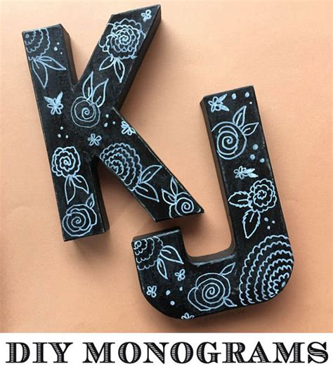 Diy Vintage Monogram Letters Craft Mospens Studio