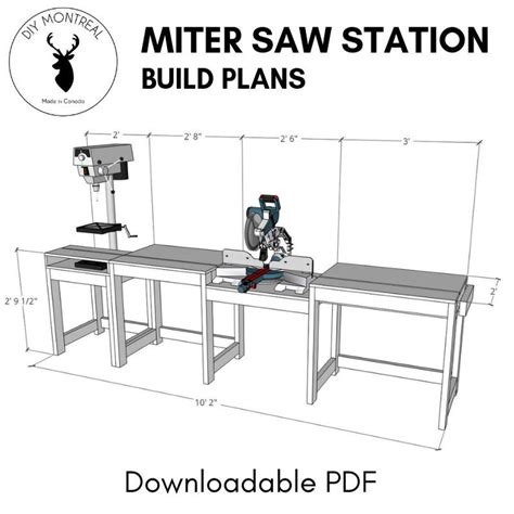 Miter Saw Station Pdf Build Plans In 2020 With Images