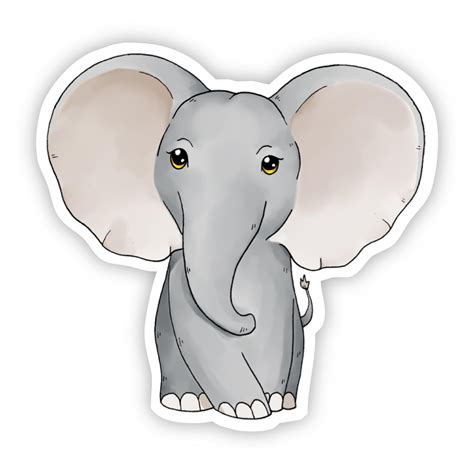 Baby Elephant Sticker Big Moods