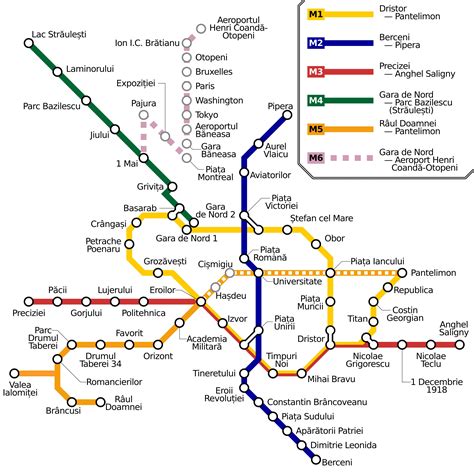 Map Of Bucharest Metro Metro Lines And Metro Stations Of Bucharest