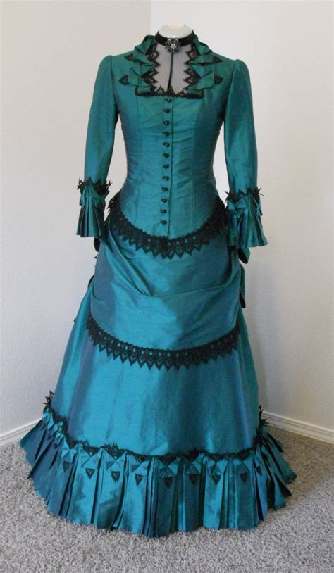 Love The Lace On This 1880s Bustle Victorian Style Dress By Sally C