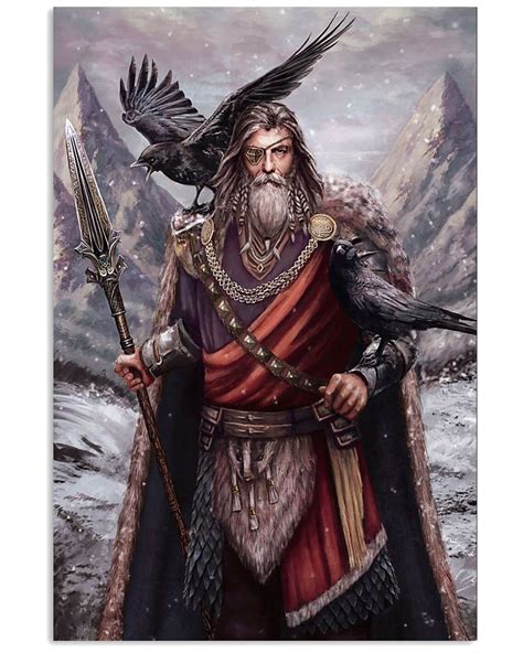 Viking Movie Warriors Odin Ravens Hugin Munin Painting Art Etsy