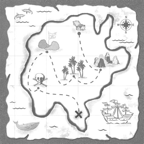How To Draw A Treasure Map Pirates Map Free Printable Stencils 20 Pics