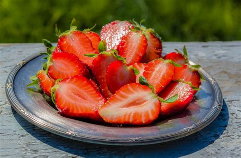 Sliced Strawberry On Plate · Free Stock Photo