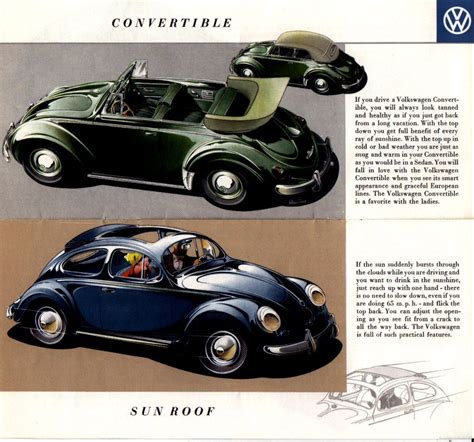 1954 Vw Beetle Brochure 2 Vw Beetles Toy Car Beetle