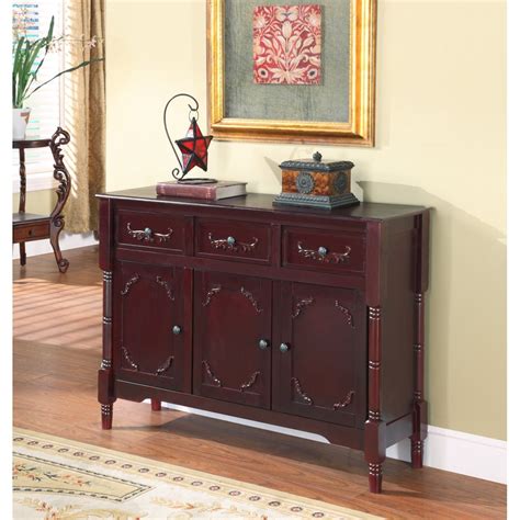 Black Wood Contemporary Sideboard Buffet Display Console Table With