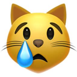 Combinations with 😿 crying cat emoji. Crying Cat Face Emoji (U+1F63F)