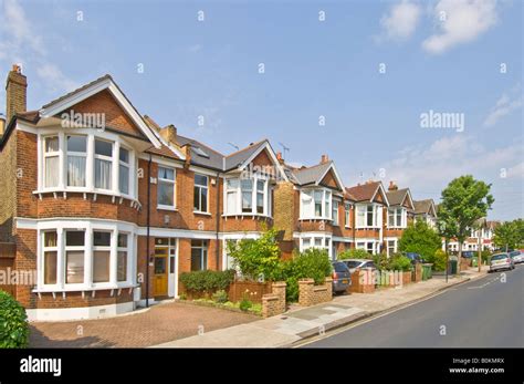 A Row Of Typical 3 Bed Semi Detached Victorianedwardian Houses In