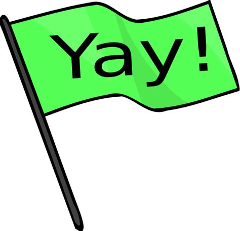 Download Clipart Transparent Stock Yay Green Flag Clip Art At Yay