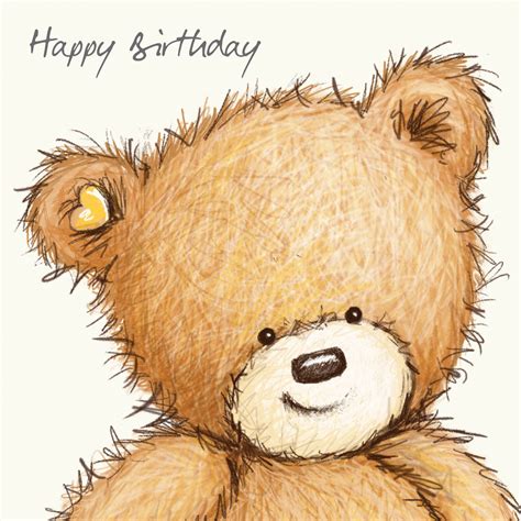Birthday Bear With Pink Balloon Happy Birthday Card