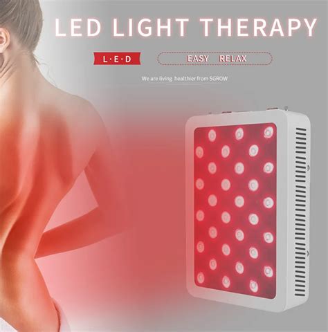 Sgrow Fda Certificated Red Near Infrared Light Therapy Lamp 660nm 850nm