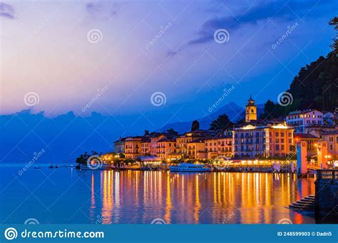 Bellagio On Lake Como Stock Image Image Of Reflection 248599903