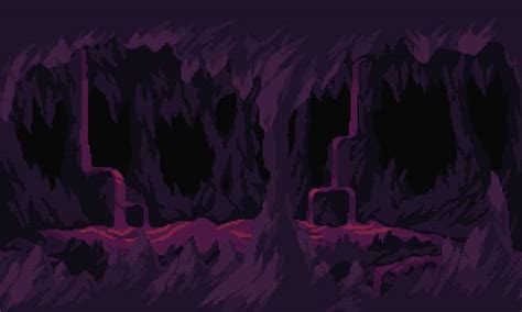 Lava Caves Fantasy Pixel Art Tileset By Aamatniekss