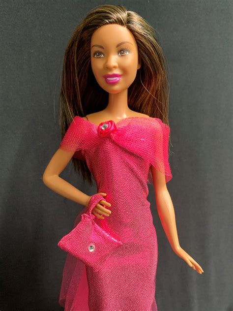 Barbie Dress Sparkly Hot Pink With Hot Pink Tulle Hot Pink Etsy