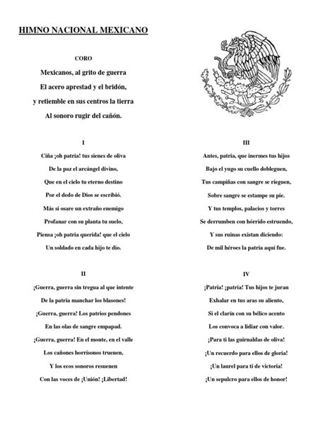 Himno nacional mexicano, nahuatl languages: Himno Nacional Mexicano Completo Letra