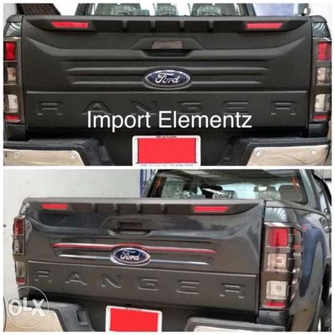 Ford Ranger T6 T7 Rear Tail Gate Cladding Tailgate Cover Trunk Plastic