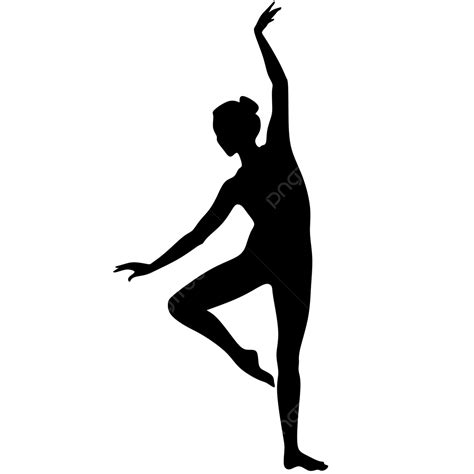 gambar siluet menari gadis bayangan hitam penari balet tarian png dan vektor dengan