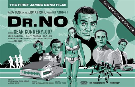James Bond 007 Unofficial Fan Art Dr No 17 X 11 Etsy James Bond