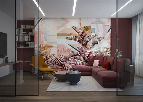 Marsala And Tropic Apartment Moscow On Behance
