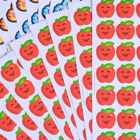 10 Sheets Paper Stickers Smile Thumbs School Kindergarten