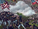 Battle of Chickamauga, 1863, Civil War Print by Kurz and Allison