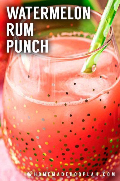 Watermelon Rum Punch Alcoholic Punch Rum Punch Watermelon Drink