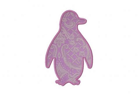 Penguin Silhouette Machine Applique Design For Gold Members Only
