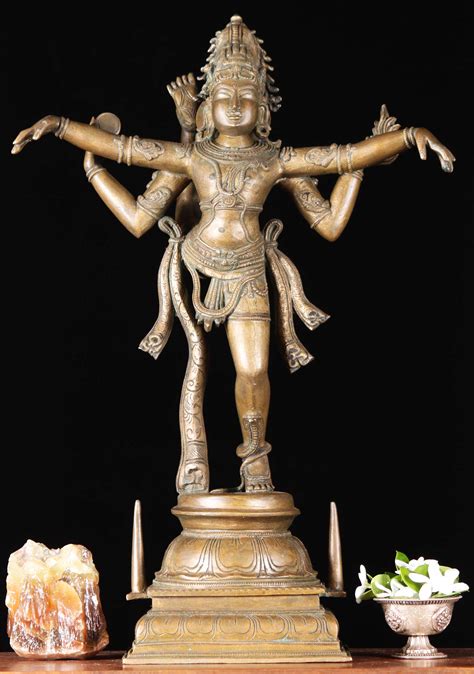 Sold Bronze Shiva Dancing With His Arms Wide 21 91b40 Hindu Gods