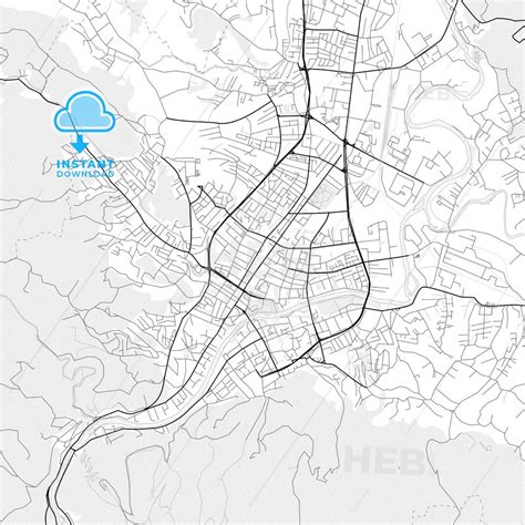 Vector Pdf Map Of Banja Luka Bosnia And Herzegovina Hebstreits