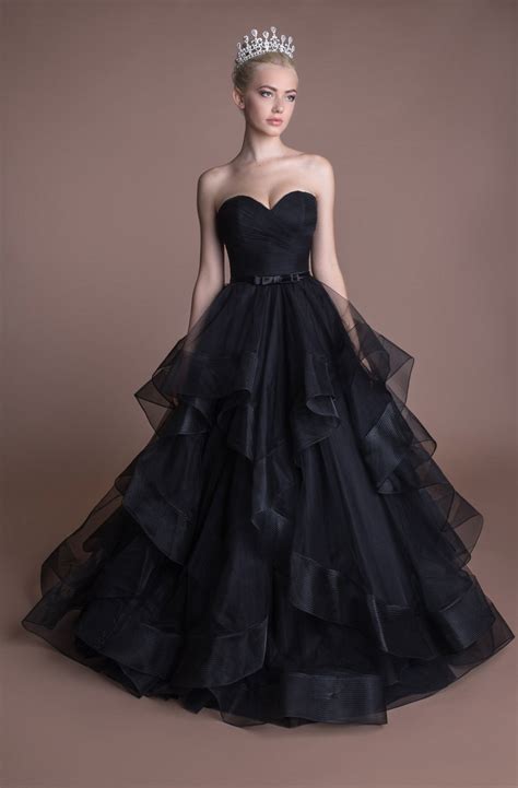 Gothic Black Wedding Dress Sweetheart Corset Sleeveless Top A Etsy