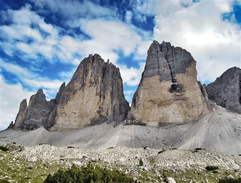 Tre Cime One Of The Most Wonderful Peak View In The Dolomittes Italy