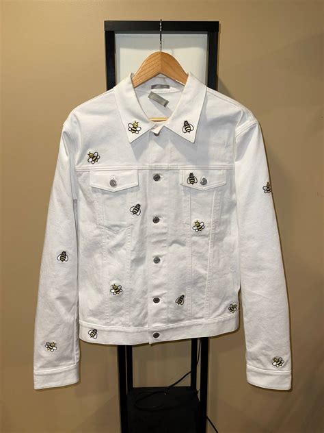 Dior Rare Dior X Kaws Bees White Denim Jacket Grailed