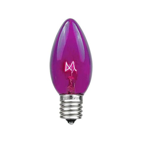 100 Purple C9 Christmas Light Set On Black Wire Novelty Lights Inc