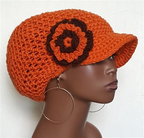 Crochet Medium Brimmed Cap With Flower By Razonda Lee Available At