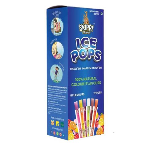 Skippi Icepops 100 Natural Ice Popsicles 12 X 70 Ml Jiomart