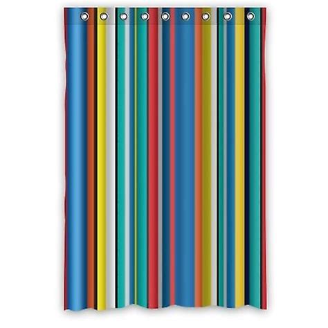 Funny And Novelty Rainbow Stripe Shower Curtain Bathroom Curtain