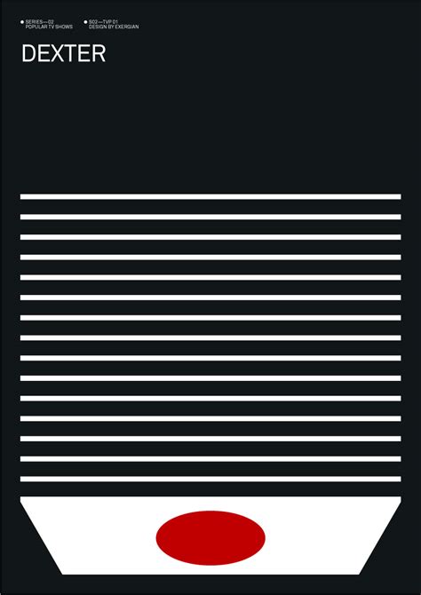 exergian minimalist poster series of popular tv shows