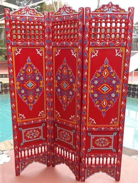 Handmade Room Divider Moorish Red Moroccan Decor Room