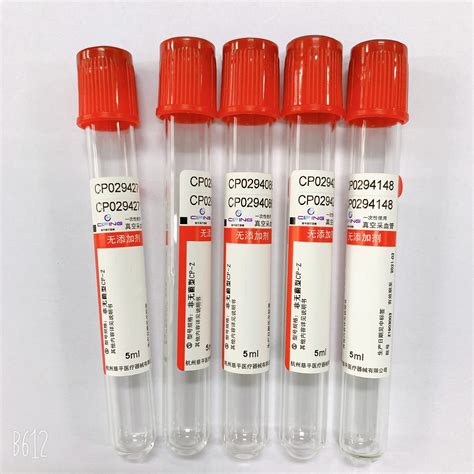 Plastic Glass Red Top Blood Tube Heparin Blood Collection Test Tubes