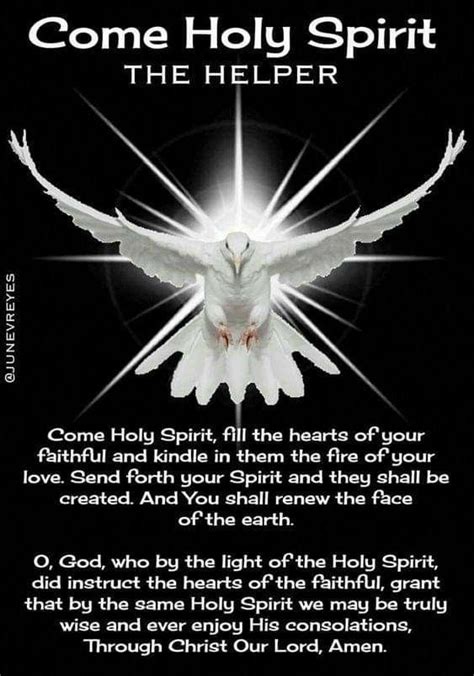 Pin By Gregorio Guillermo On Catholics Faith Holy Spirit Prayer