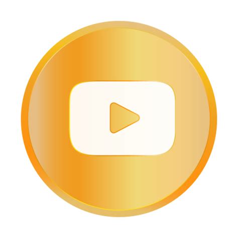 Gold Youtube Logo Transparent
