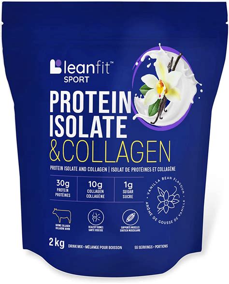 Leanfit Sport Protein Isolate And Collagen Natural Vanilla Grass Fed