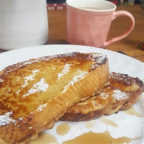 Sweet Fluffy French Toast With Maple Syrup And Icing Sugar Delish