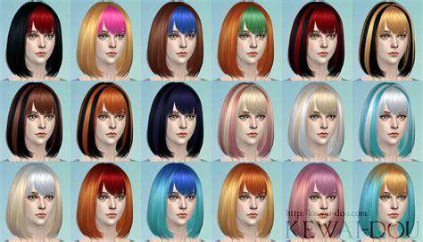 Cecile The Sims4 Female Hair Kewai Dou