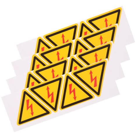 Pcs Danger Symbol Sign Stickers Electrical Sticker Warning Ebay