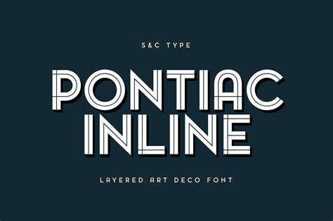 Pontiac Inline Font Collection Stunning Sans Serif Fonts Creative