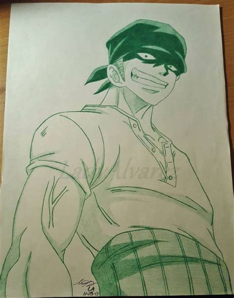 Roronoa Zoro By Ladyalvarez On Deviantart Anime Character Drawing